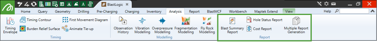 Report Ribbon In Hyperview Report