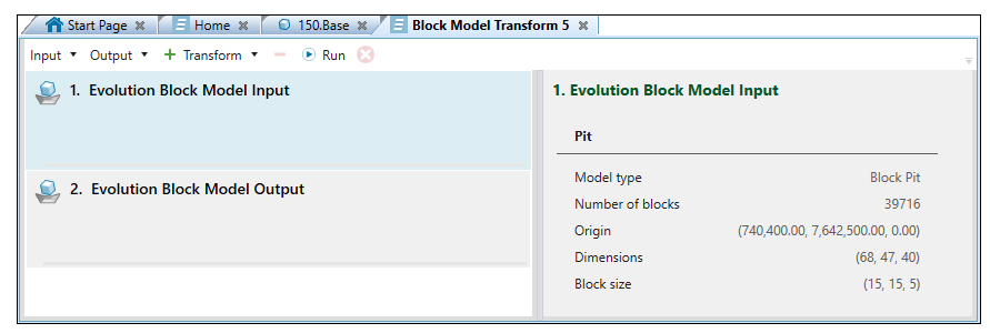 Transforming a Block Model
