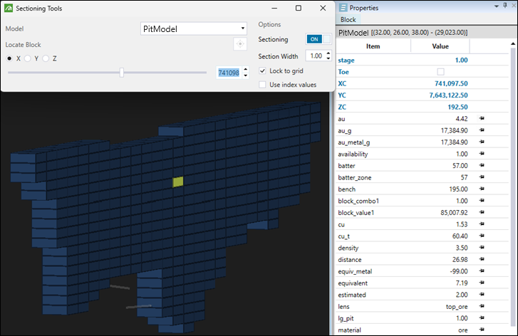 Using the Block Model Viewer