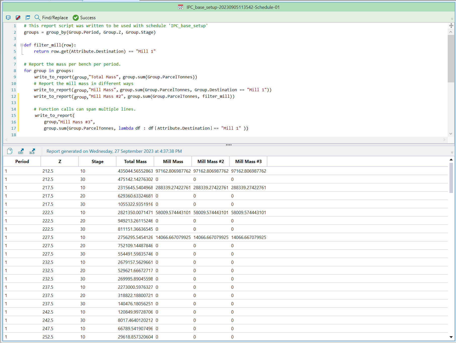 Python Report Scripting