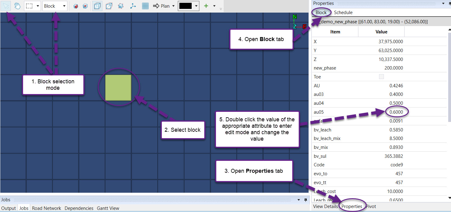 Updating a Block Pit