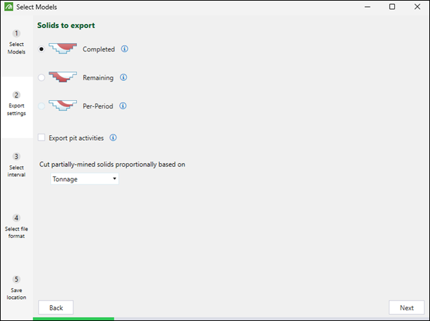 Export End of Period Solids