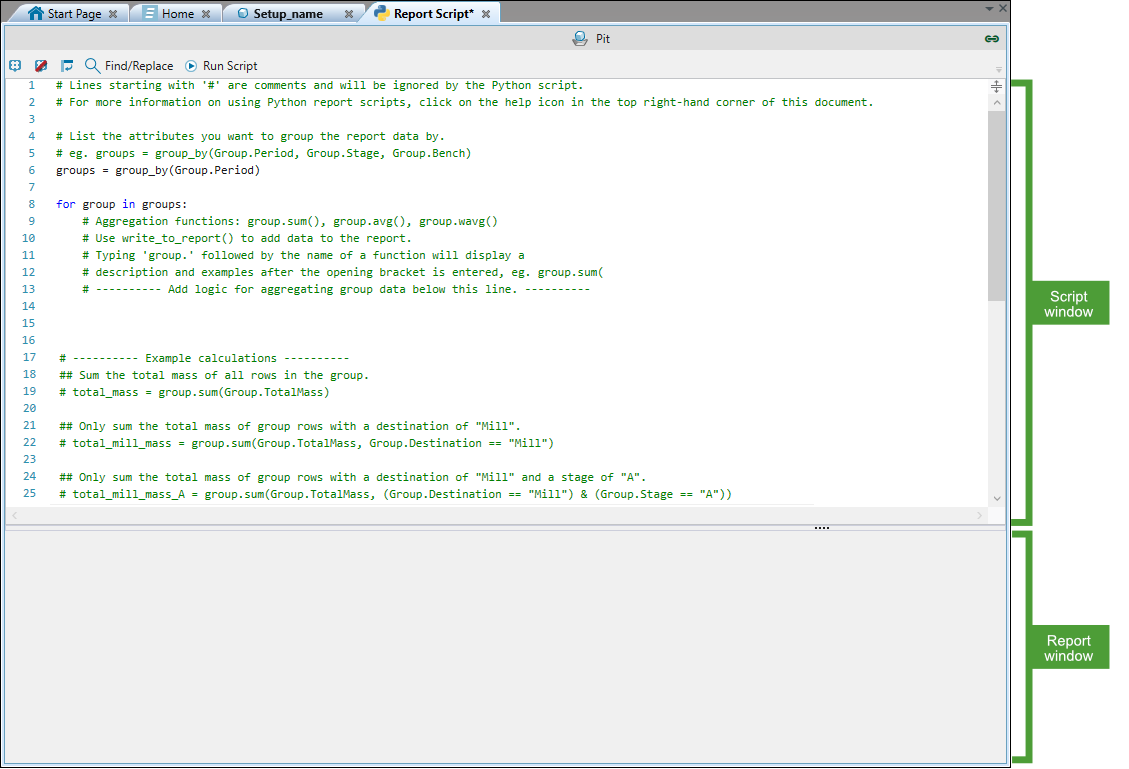 Python Report Scripting