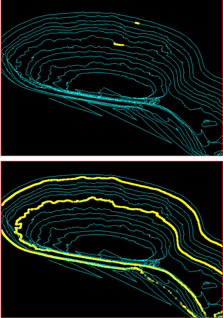 Example flood select on edges