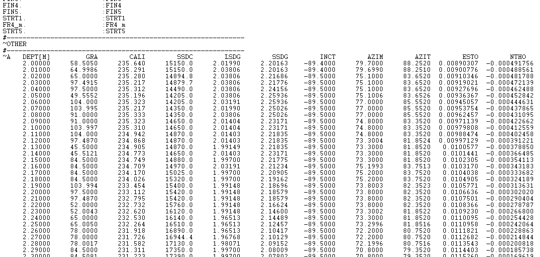 Menu_drillhole_extract_survey_las_extract_example_E4