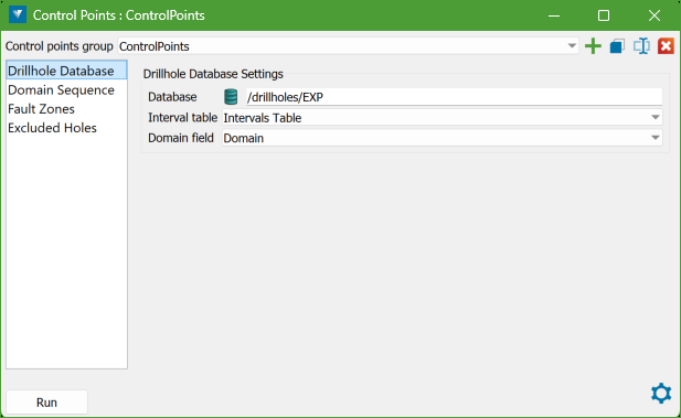 Control Point Database Create Control Points