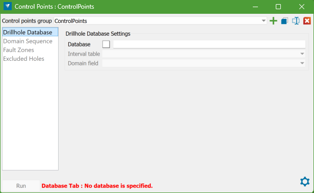 Control Point Database Create Control Points
