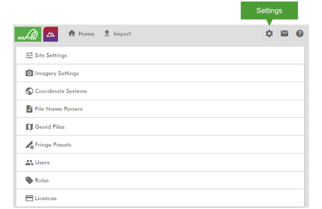 Setting Site Settings Site Settings