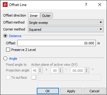 Circle Offset Line Offset line