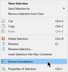 Extract an annotation from a scan
