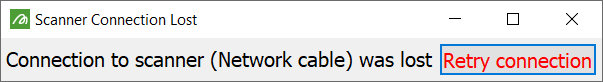 scanner disconnected