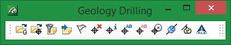 Vulcan : Toolbars : Geology Drilling Toolbar