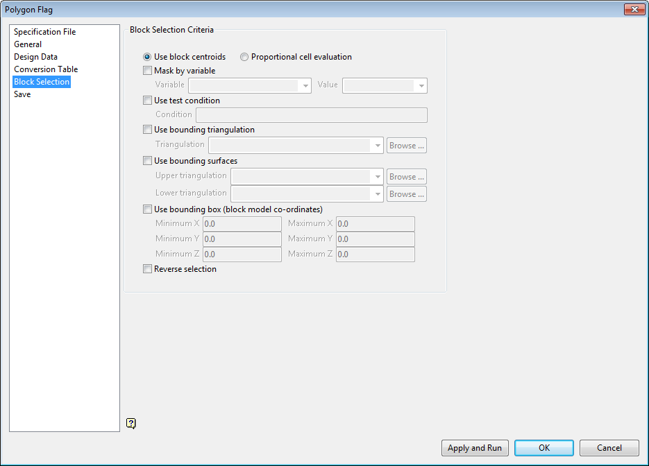 Polygon Flag Panel - Block Selection branch