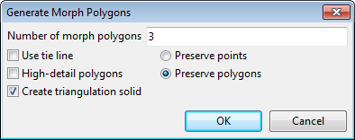 Generate Morph Polygons panel