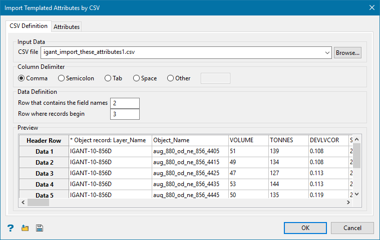 Import CSV