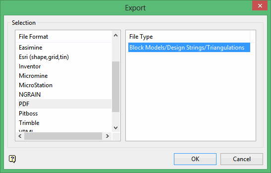 Vulcan : File : Export : Export to PDF : Triangulations