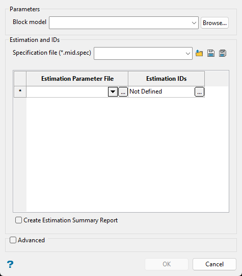 Vulcan : Block : Grade Estimation : Run Estimation Multi