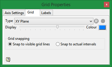 Vulcan : Toolbars : Window : Grid Properties Toolbar