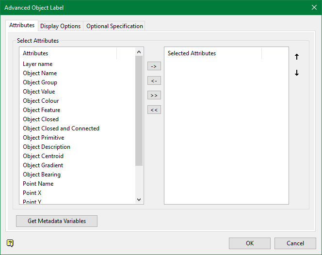 Objects With Label Part Vulcan : Analyse : Label : Advanced Object Label