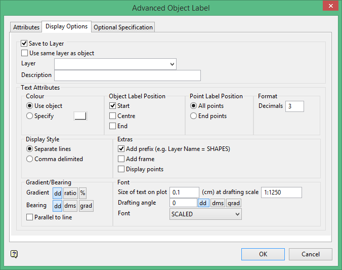 Vulcan : Analyse : Label : Advanced Object Label