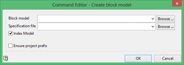 Vulcan : Block : Manipulation : Command Editor : Create block model