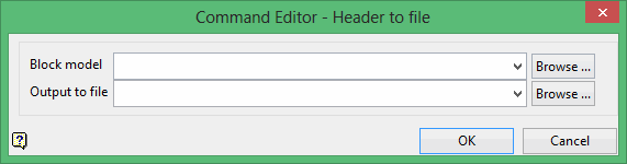 Vulcan : Block : Manipulation : Command Editor : Header to file