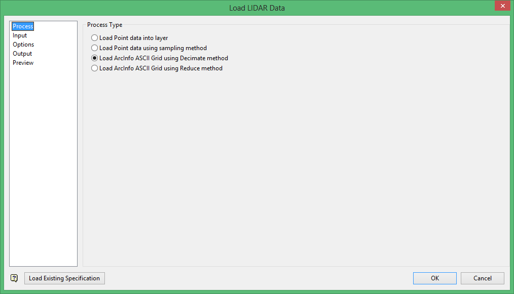 Vulcan : File : Import : LIDAR Data : Load ArcInfo ASCII Grid Using ...