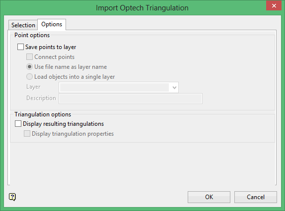 Vulcan : File : Import : Import Optech Triangulations