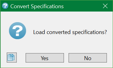 Convert Specifications