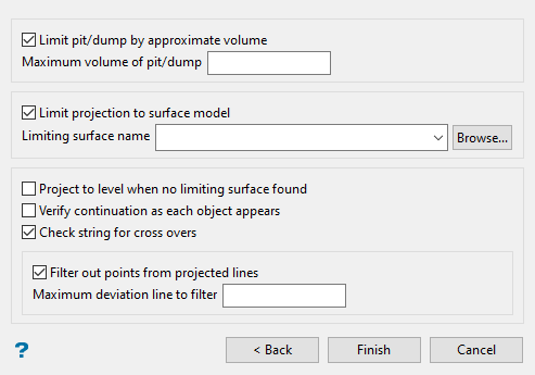 Vulcan : Open Pit : Open Cut Design : Auto Pit