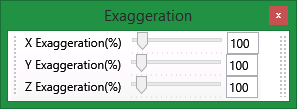 Vulcan : Toolbars : Window : Exaggeration Toolbar